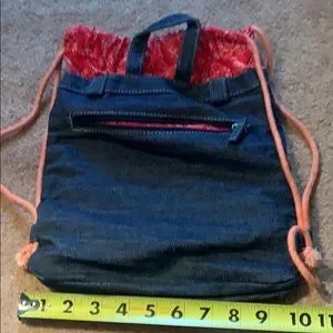 KNOTT’S BERRY FARM DENIM DRAWSTRING BACKPACK BOHO BAG KNOTT main image 4
